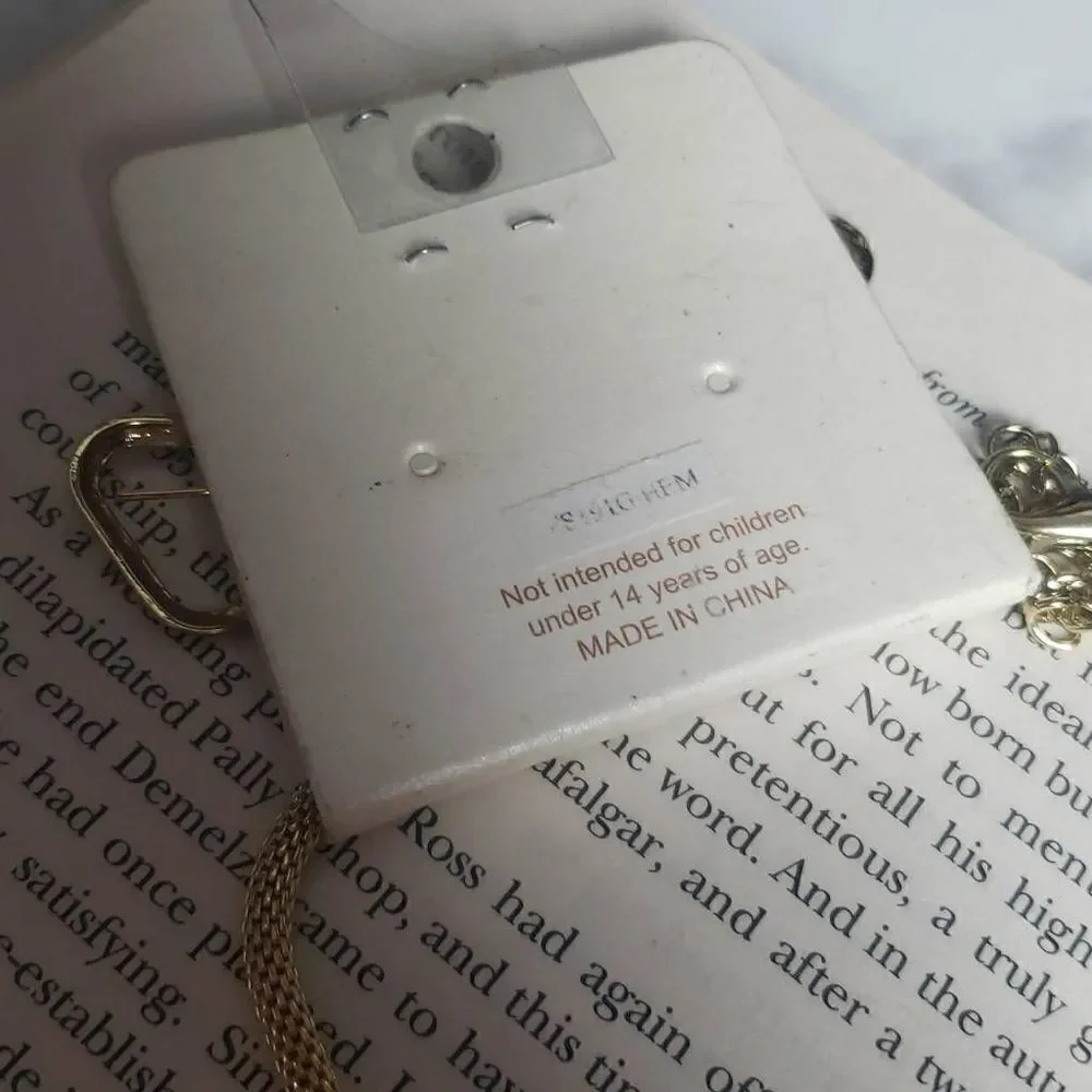 Golden‎ and Silver Pendent Necklace and Earrings Set